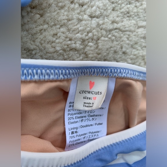 Crewcuts Size 12 Striped Two Piece Rash Guard Swimsuit - Picture 6 of 7